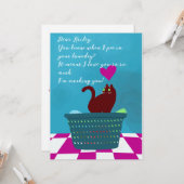 Funny von Bad Cat Custom Valentine Karte (Vorderseite/Rückseite Beispiel)