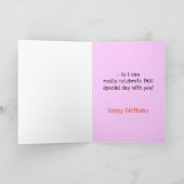 Funny von der Katze Geburtstagskarte Karte (Innenseite)