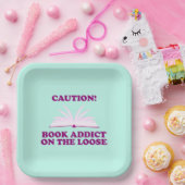 Funny - Vorsicht! Buchhinweis auf Lose Pappteller (Party)