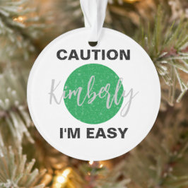 Funny Vorsicht, ich bin einfach Ski und Snowboard Ornament