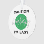 Funny Vorsicht, ich bin einfach Ski und Snowboard Ornament (Vorderseite)