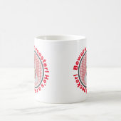 Funny Vorsicht vor Rooster Real Pecker Gingham Kaffeetasse (Mittel)