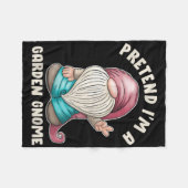 Funny Vortäuschung ich bin ein Garden Gnome Kostüm Fleecedecke (Vorderseite (Horizontal))