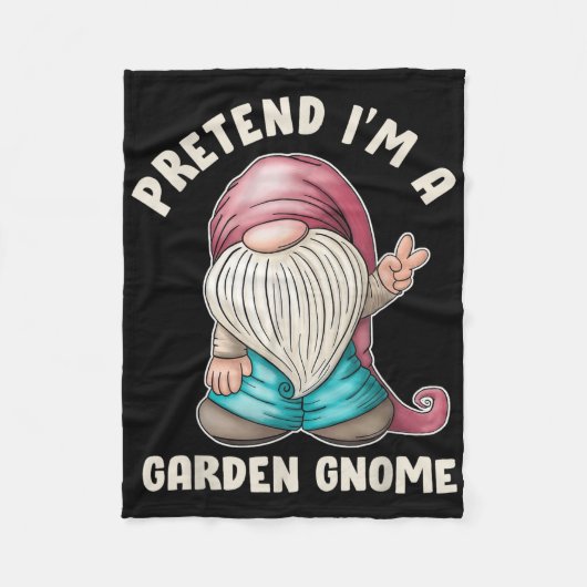 Funny Vortäuschung ich bin ein Garden Gnome Kostüm Fleecedecke (Vorderseite)