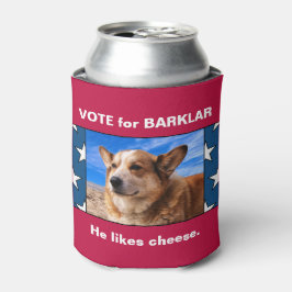 Funny Vote für Dog USA Election Fun Kampagne Foto Dosenkühler