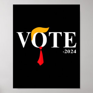 Funny Vote Trump 2024 Haargummi Poster