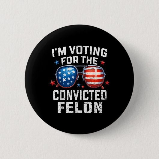 Funny Voting Trump 2024 Ich stimme für die Button (Vorderseite)