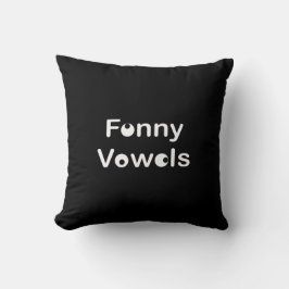 Funny Vowels Futuristic White Classic Kissen