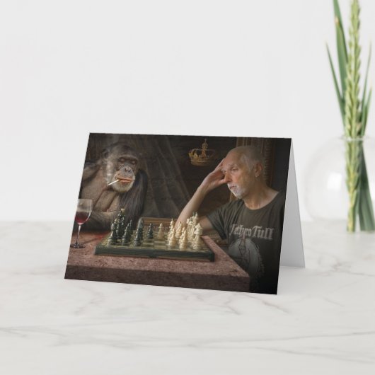 FUNNY VTHER'S DAY MONKEY CARD KARTE (Vorderseite)