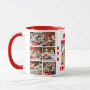 FUNNY VULL FOTO MERRY CHRISTMAS Tasse rot 2