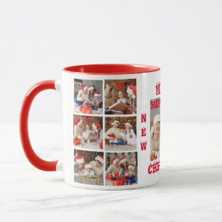 FUNNY VULL FOTO MERRY CHRISTMAS Tasse rot 2