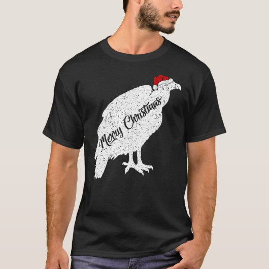 Funny Vulture Bird Lover Xmas Santa Hat Vulture Ch T-Shirt (Vorderseite)