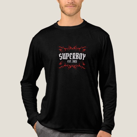 Funny Wacky Smiley Face Graphic Men's T-Shirt Tri-Blend Shirt (Vorderseite)