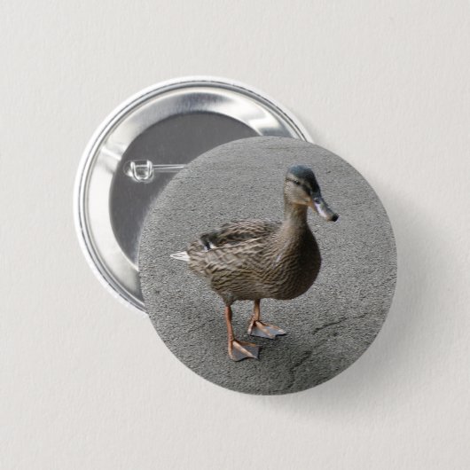 Funny Waddling Duck Button (Vorne & Hinten)
