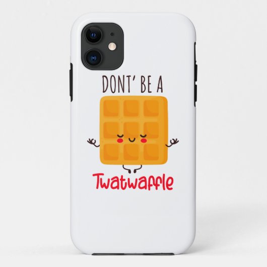 Funny Waffle ist kein Twatwaffel Case-Mate iPhone Hülle (Rückseite)