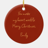 Funny Waffle Ornament – Personalized Gift Idea (Hinten)