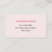 Funny Waffles Visitenkarte (Rückseite)