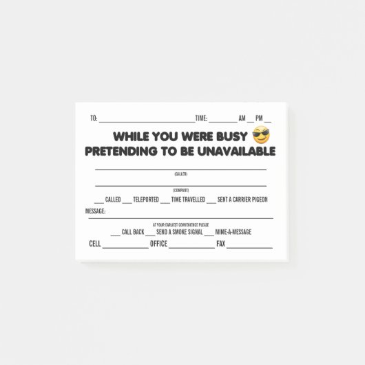 Funny "Während du weg warst" Memo Post-it Klebezettel (Vorderseite)