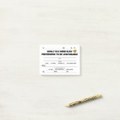 Funny "Während du weg warst" Memo Post-it Klebezettel (Auf Schreibtisch)