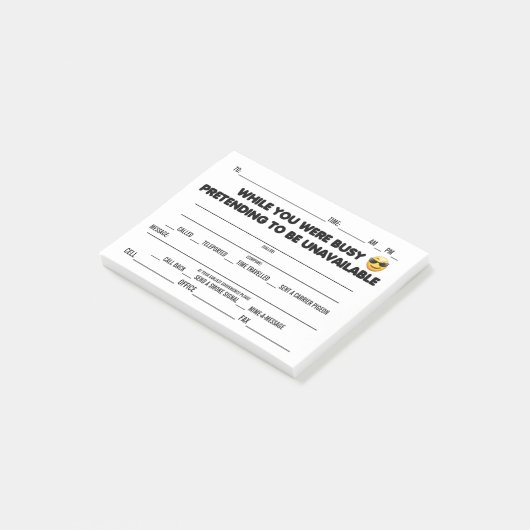 Funny "Während du weg warst" Memo Post-it Klebezettel (angewinkelt)