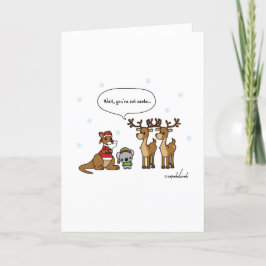 Funny Wait Sie sind nicht Weihnachtskarte Feiertagskarte