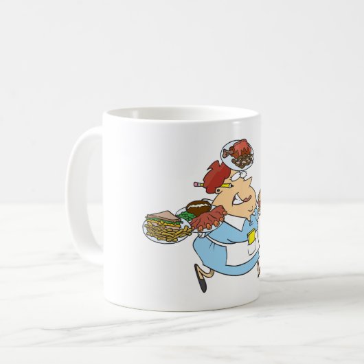Funny Waitress Kaffeetasse (Vorderseite Links)