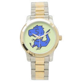 Funny Walking Blue Dinner Armbanduhr