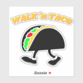 Funny Walking Taco Vinyl Decal Stricker Aufkleber (Blatt)
