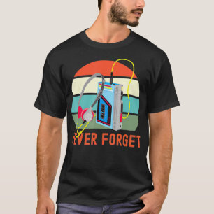 Funny Walkman Vergiss Retro Vintager 80er 90s D ni T-Shirt