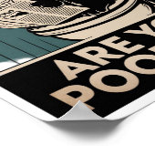 Funny Wall Art - Kacke du? Katze auf Toilette Poster (Ecke)