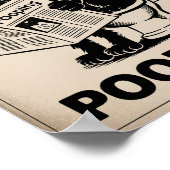 Funny Wall Art - Kacke du? Katze auf Toilette Poster (Ecke)