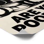 Funny Wall Art - Kacke du? Katze auf Toilette Poster (Ecke)