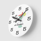 Funny Wall Clock - Martini 5 Fünf Uhr mit Namen (Winkel)