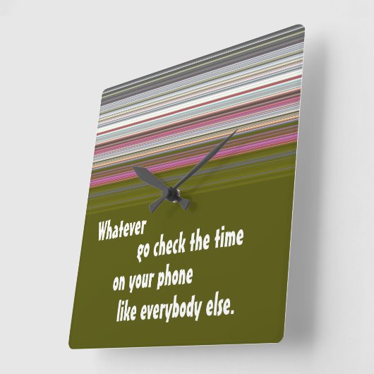 Funny Wall Clock Quadratische Wanduhr (Winkel)