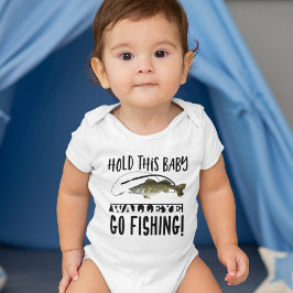 Funny Walleye Angelpuppe halten dieses Baby Unglau Baby Strampler