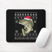 Funny Walleye Fisch Ugge Weihnachtskraut Santa Xm Mousepad (Mit Mouse)