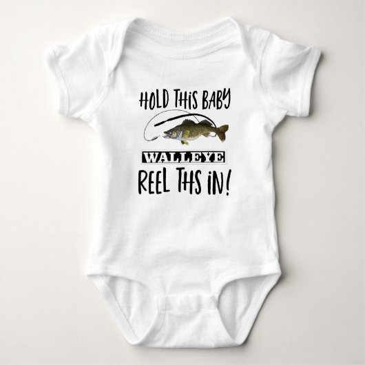 Funny Walleye Fischen Puff Rod Unglaublich witzig Baby Strampler (Vorderseite)