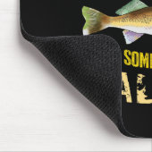 Funny Walleye Fischen Süßwasser Fisch Grafische Mä Mousepad (Ecke)