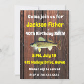 Funny Walleye Fisherman's Birthday Einladung (Rückseite)