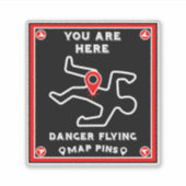 Funny Wanderkarte Geschenk Aufkleber (Vorderseite)