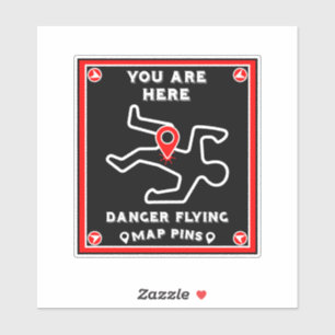 Funny Wanderkarte Geschenk Aufkleber