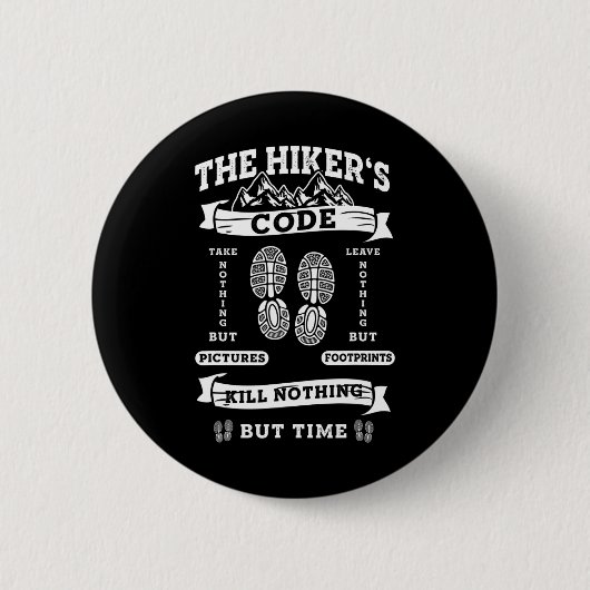 Funny Wanderlust Wandern Klettern Button (Vorderseite)