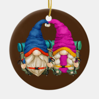 Funny Wandern Mama und Vater Design mit einzigarti Keramik Ornament