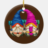 Funny Wandern Mama und Vater Design mit einzigarti Keramik Ornament (Hinten)