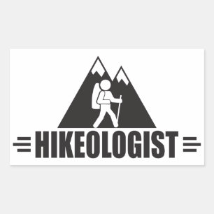Funny Wandern Rechteckiger Aufkleber