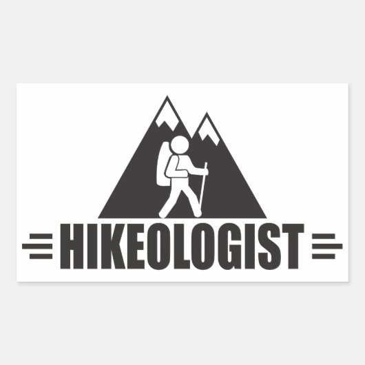 Funny Wandern Rechteckiger Aufkleber (Vorderseite)