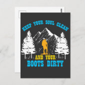 Funny Wandern und Camping Shirts für Damen und Her Postkarte (Vorne/Hinten)
