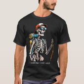 Funny Wanderskeleton Camping Custom Halloween T-Shirt (Vorderseite)