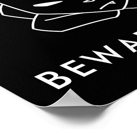 Funny Warning Cat | Vorsicht vor der gry Cat Poster (Ecke)