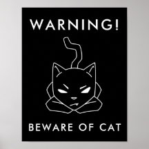 Funny Warning Cat | Vorsicht vor der gry Cat